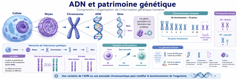 ADN, chromosomes et transmission